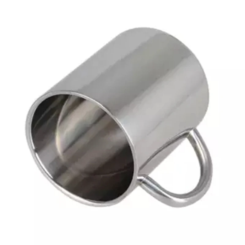 

Coffee Mugs Stainless Steel Wider Handle Double Wall Heat Insulation Shatterproof For Home Gift