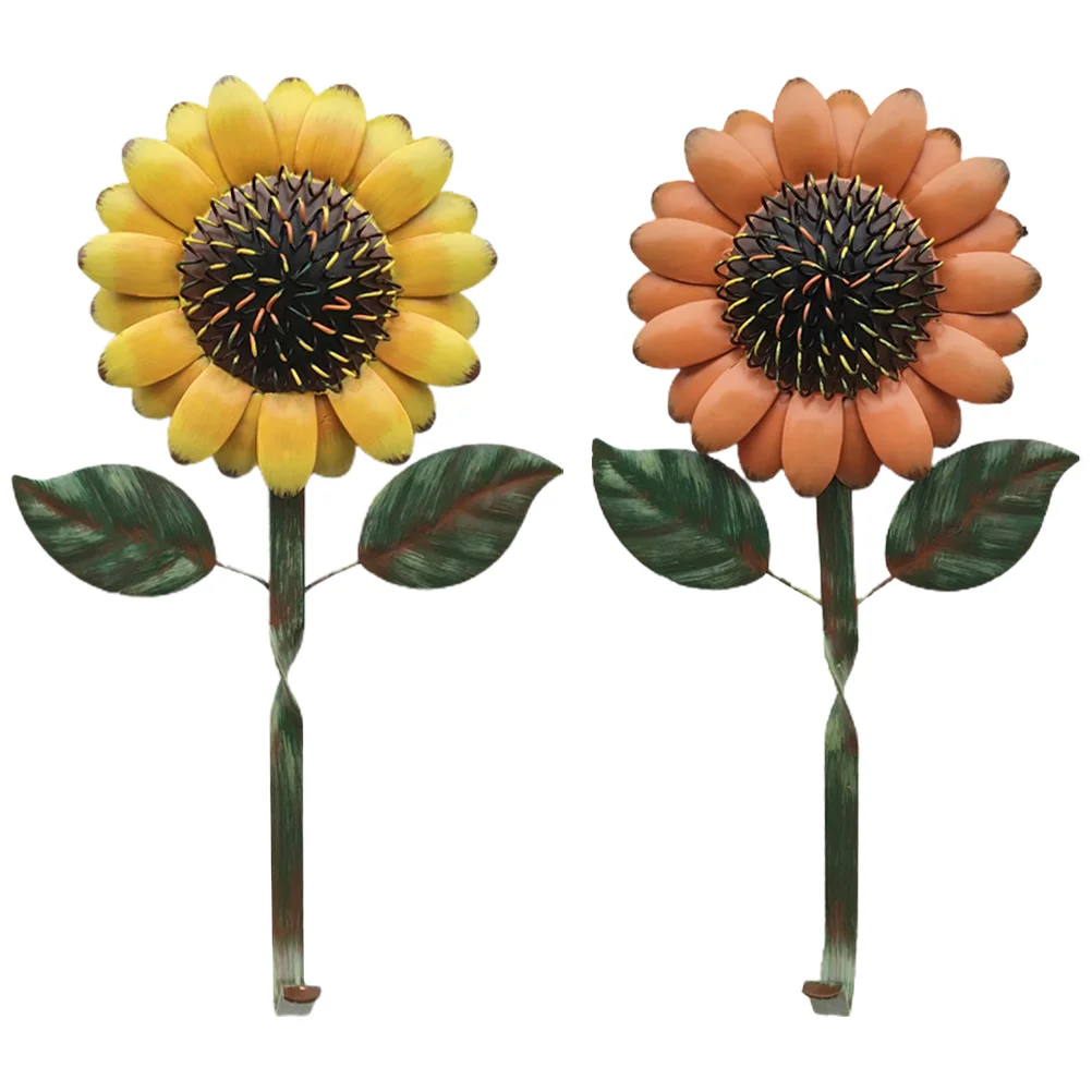 

2pcs Creative Wall-mounted Storage Hangers Wall Storage Sunflower Hangers