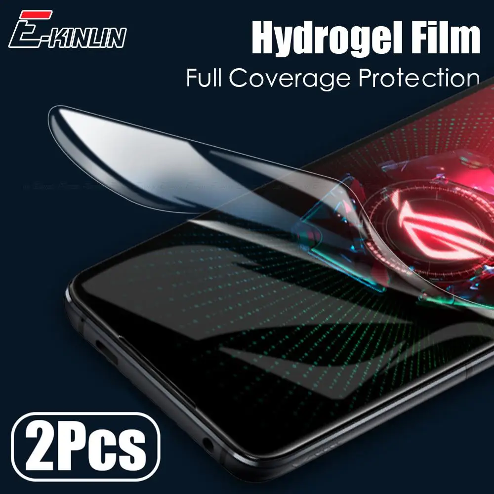 

2 шт. Гидрогелевая пленка, полное покрытие, Защитная пленка для Asus Zenfone ROG Phone 5 5s Pro 3 Not Glass