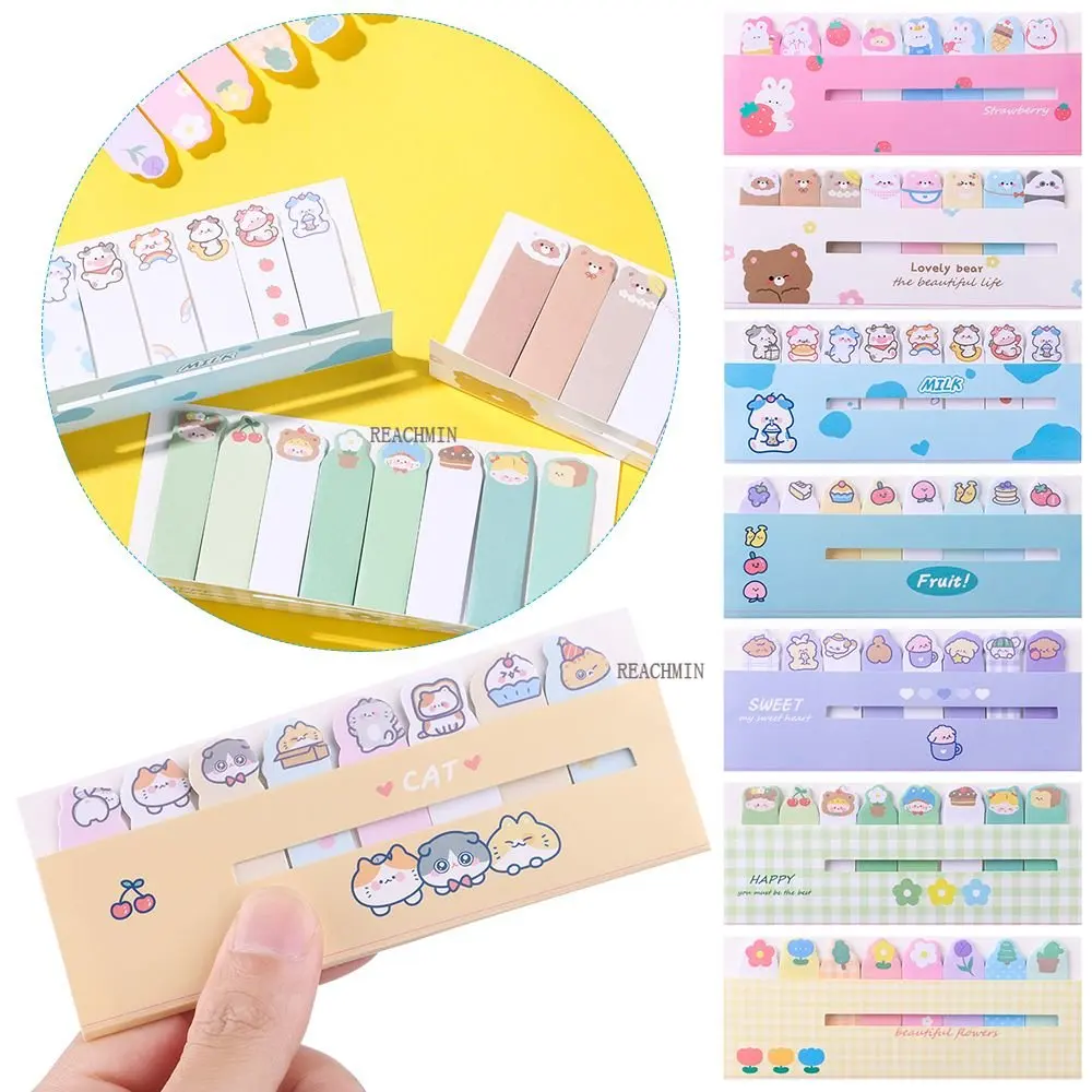 

Kawaii Memo Pad Bookmarks Creative Cute Cat Panda Sticky Notes index Posted It Planner Stationery School Supplies Paper Stickers
