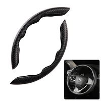 carbon fiber car steering wheel cover non slip sports for jeep wrangler guide grand cherokee xj wk2 wj car accessories