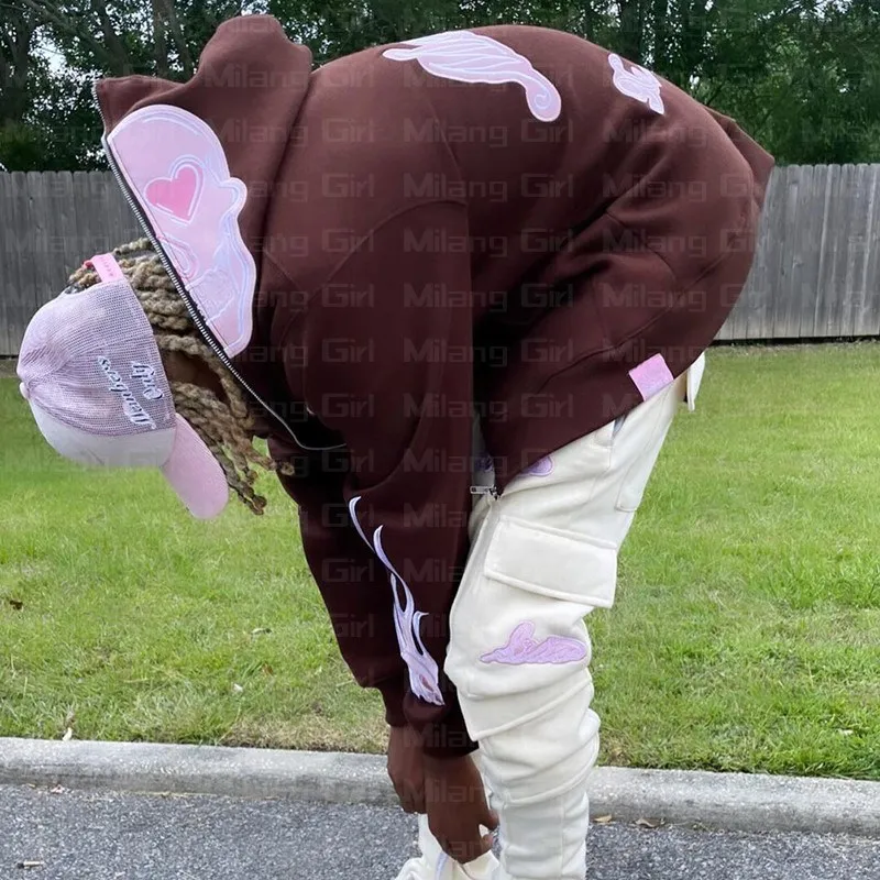 

Zip Hoodie skeleton print goth Punk Sweatshirt Sport Coat Pullover Gothic Long Sleeve Oversized hoodie Y2k jacket Men's hoodies