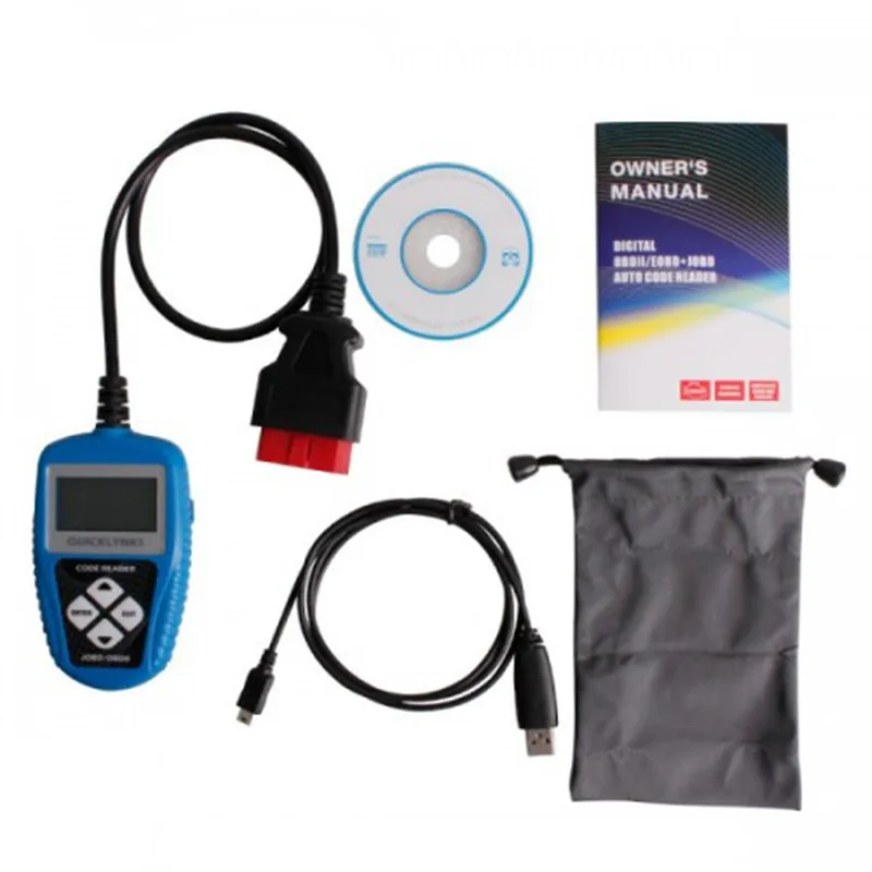 Считыватель кодов Quicklynks T46 JOBD/OBDII/EOBD сканер обновления онлайн совместимый с OBDII 16PIN