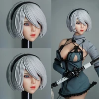 in stock tp001 16 nierautomata head sculpt sexy 2b girl head yorha female carved model for for 12 pale body