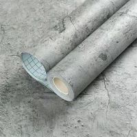 cement pvc gray self adhesive wallpaper waterproof solid color dorm bedroom wall stickers furniture cabinets home decor film
