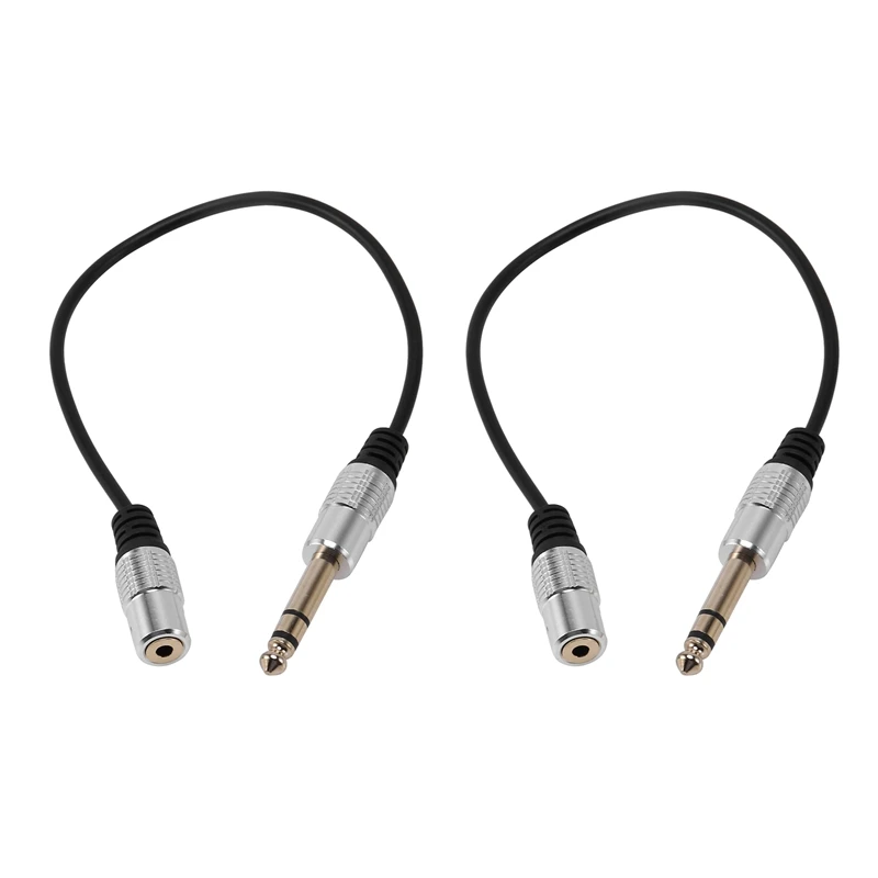 

2X 1/4 Inch To 3.5Mm Stereo Adapter Cable 6.35Mm TRS Male To 3.5Mm Female Quarter Inch Headphone Jack Converter