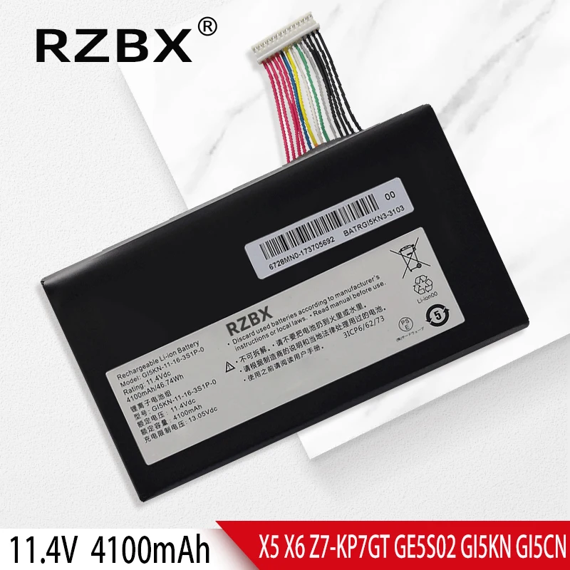 

RZBX GI5CN-00-13-3S1P-0 Laptop Battery For VULCAN X5 X6 GE5S02 Z7M-KG7GE Z7M-KG7GI Z7M-KG7GC/KP7GE/CT79K Mechrevo X1 X2 T90-TC6