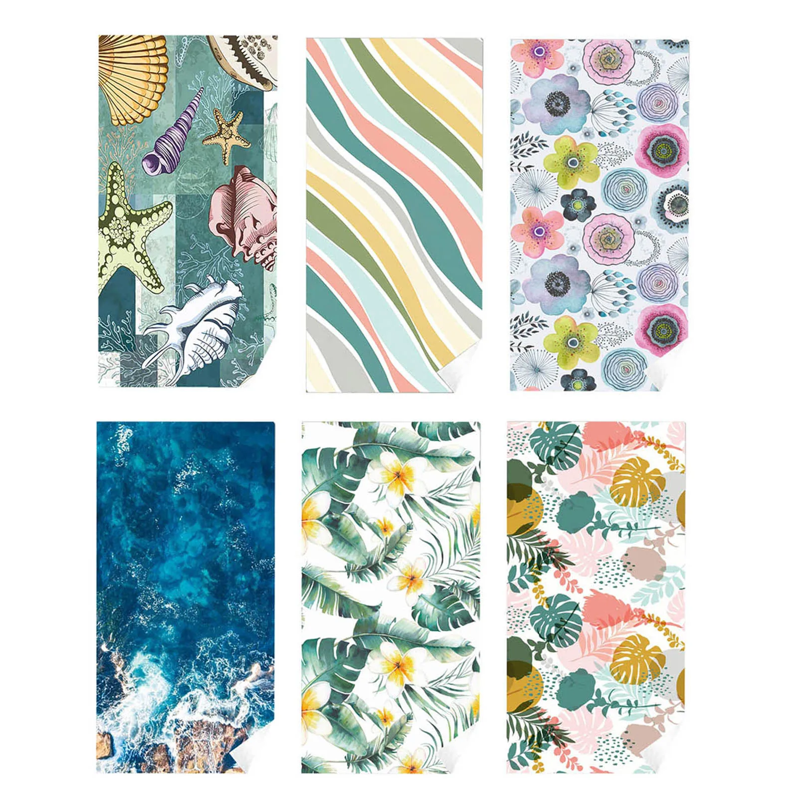 

Microfiber Beach Towel Super Lightweight Printing Pattern Bath Towel Sandproof Beach Blanket Yellow Washcloths for Bathroom