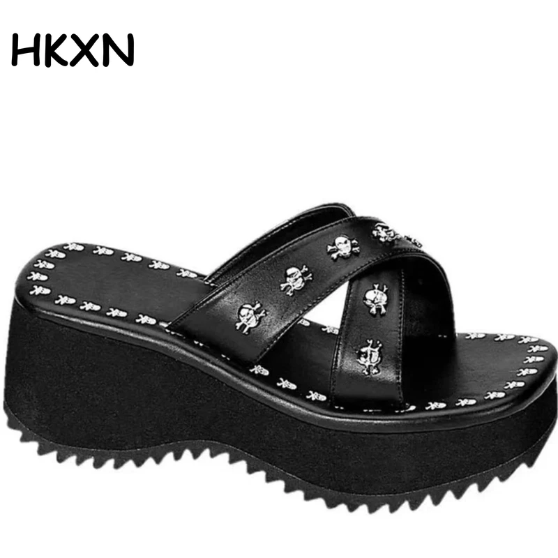 

Сандалии большого размера женские 2022 европейские и американские новые сандалии на толстой танкетке с металлическим открытым носком