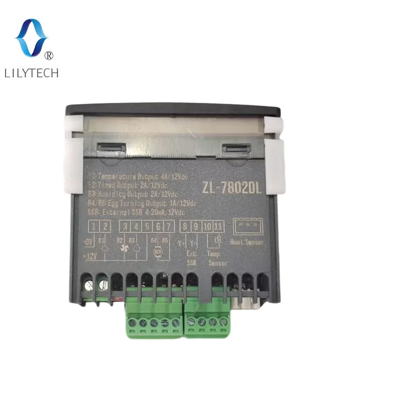 Фото ZL-7802DL, входы и выходы 12 В постоянного тока, контроллер инкубатора 12 В, Lilytech, контроллер температуры и влажности для инкубатора №3