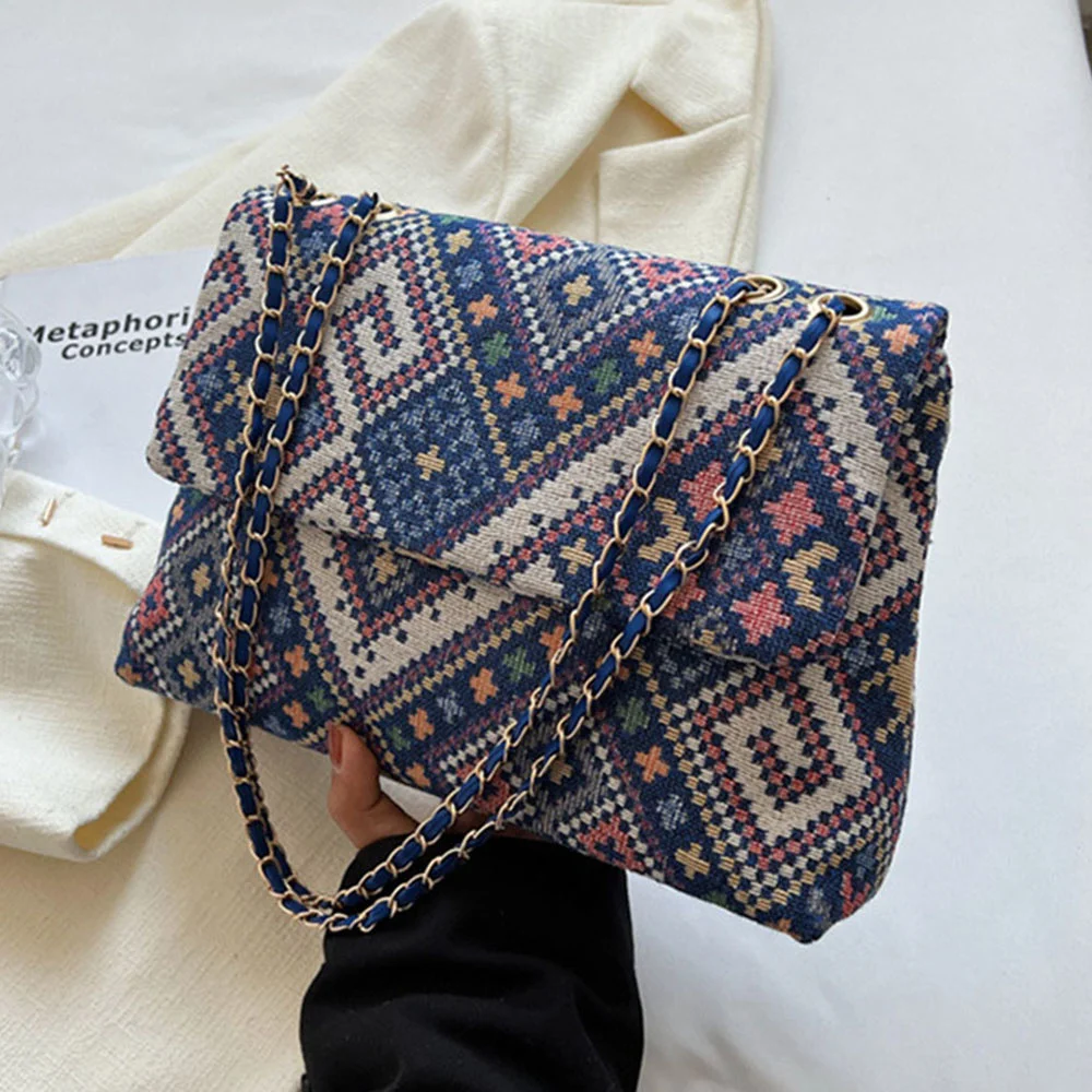 

Текстурные вместительные сумки на плечо для женщин, новинка 2023, сумки-мессенджеры для подмышек, повседневные сумки с квадратными цепочками, цветные сумки