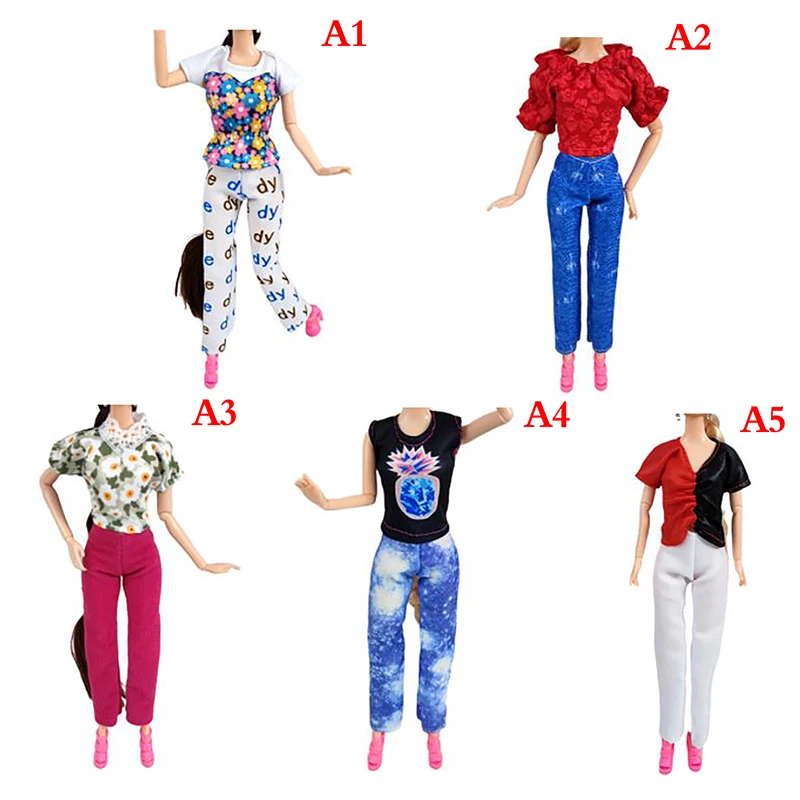 Одежда для Барби одежда игр топы штаны 30 см модное платье Миниатюрные аксессуары
