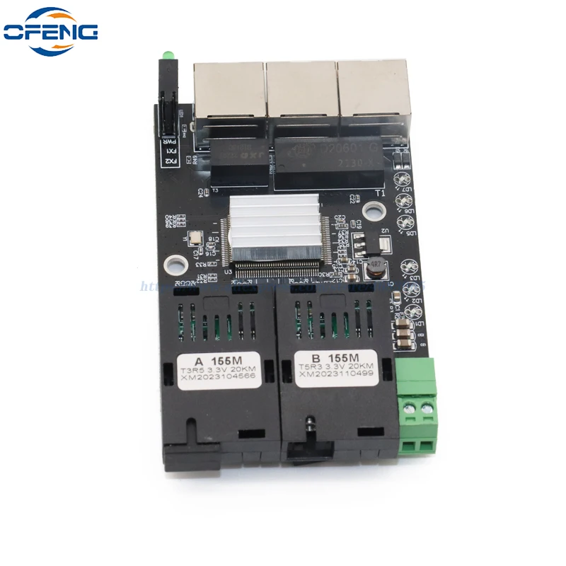 

Оптоволоконный медиаконвертер Ethernet, оптоволоконный коммутатор, 3 RJ45, 2 SC, 2F3E, 10 м, 100 м, 20 км DIY