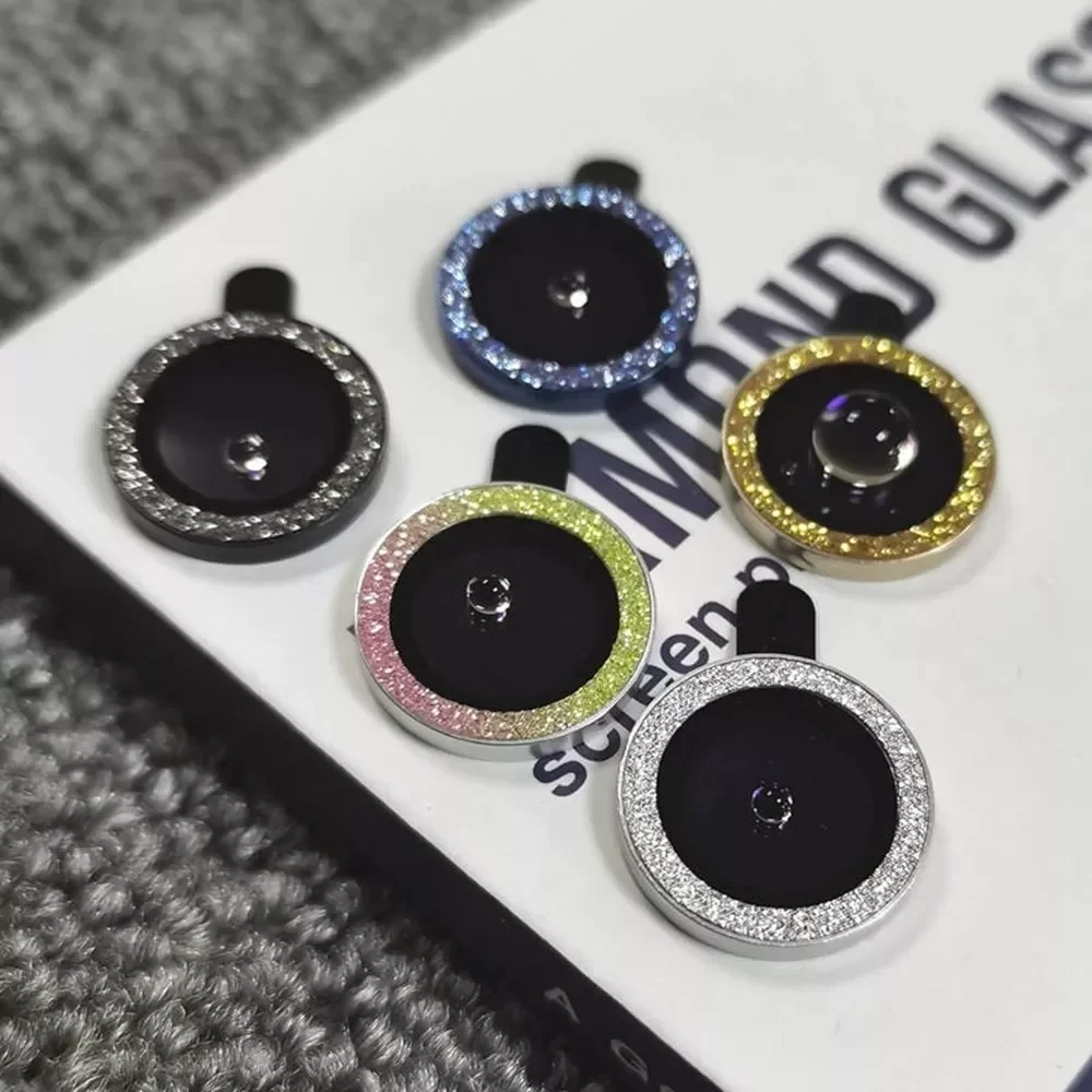 

Pro Diamond Camera Lens Protector Glass Metal Lens Ring Film For iPhone Pro Max 12 11 13 13 Mini Back Cover