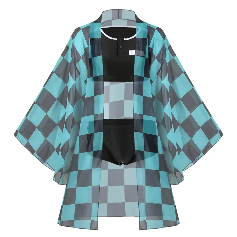 Купальник аниме Demon Kochou Shinobu Kamado Tanjirou Косплей Костюм Кимоно Agatsuma Zenitsu сексуальное