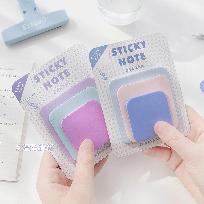 

90 Sheets/Pack Square Writing Paper Sticky Memo Pad Check List Notes Exercise Notepad Diary Office Student Stationary