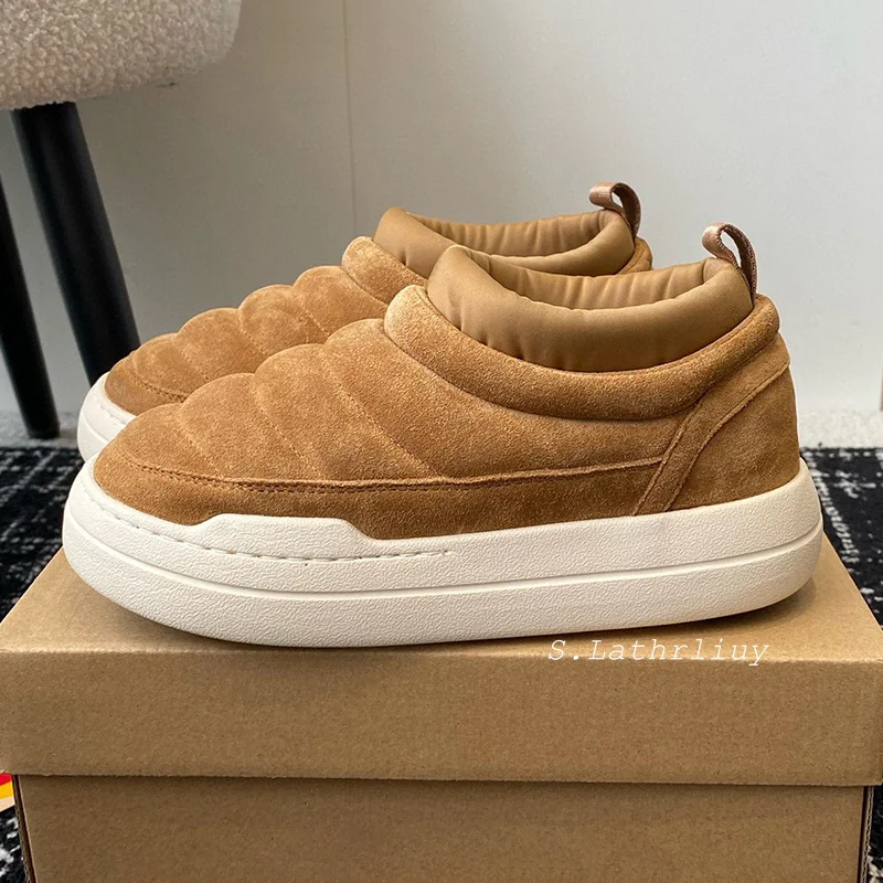 Зимние ботильоны с низким верхом повседневные женские зимние ботинки круглым