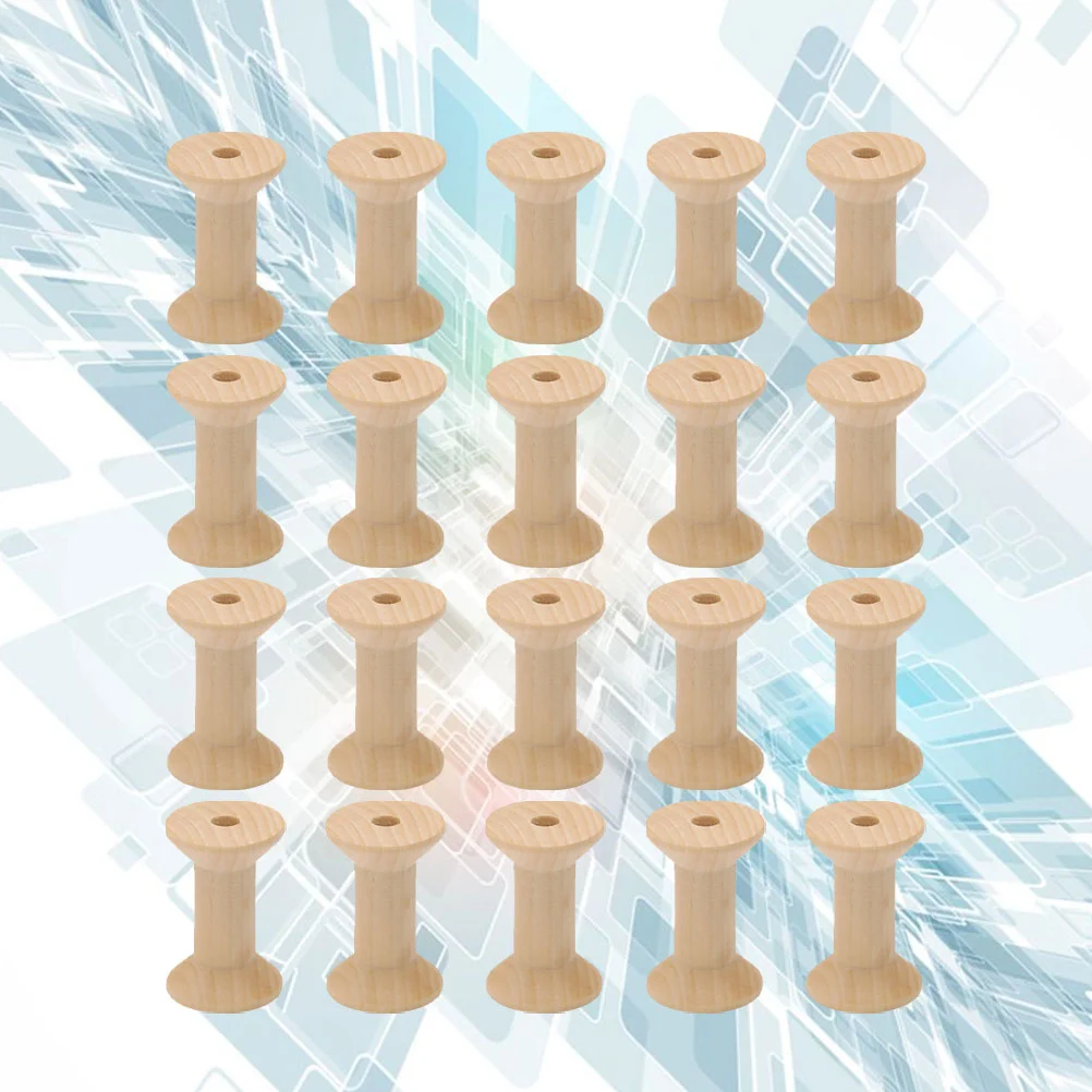 

100 Pcs Wood Thread Spools Embroidery Thread Holder Large Spools Thread Spool Stand Cross Bobbins Wood Craft Spools DIY Crafts
