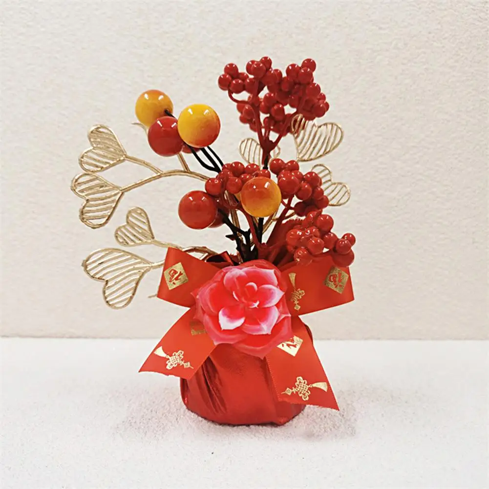 

Fancy Fake Flower Decorative Reusable New Year Artificial Plant Easy to Maintain Faux Flower for Desktop