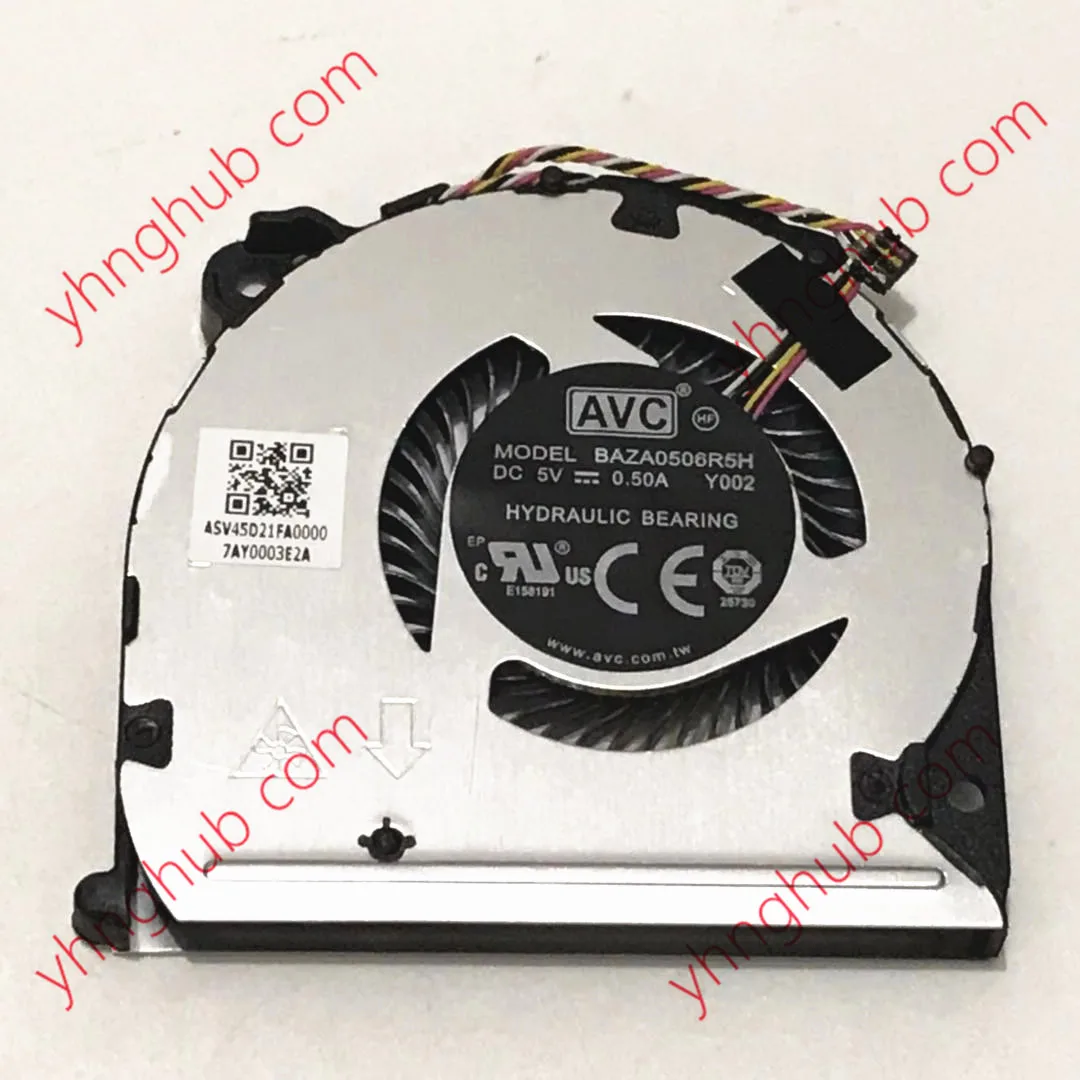 

AVC BAZA0506R5H Y001 Y002 DC 5V 0.5A 4-Wire Laptop Cooling Fan