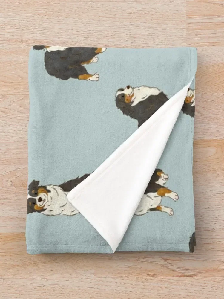 Черная Тройная Австралийская овчина собака одеяло фланелевые детские одеяла