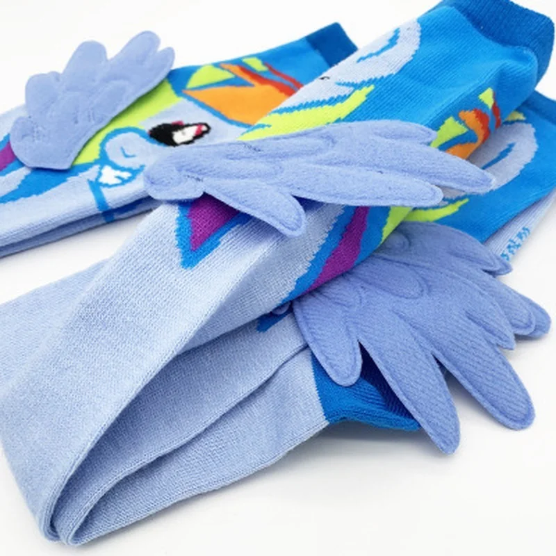 Anime My Little horse socks Rainbow Dash women cartoon cotton sock blue funny novelty comfortable fashion cloak socks Calcetines