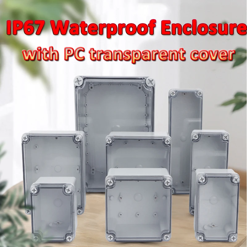 Прозрачная коробка IP67 из АБС-пластика, водонепроницаемая распределительная коробка, Электрический прозрачный корпус, распределительный чехол, поставки