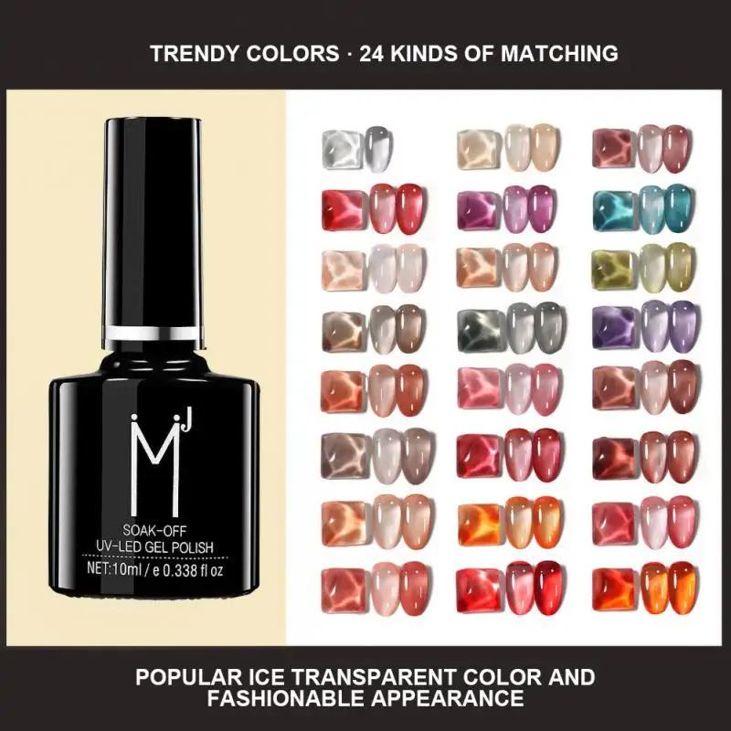

24 Colors Jelly Gel Nail Polish Translucent Candy Color Semi Permanent UV LED Vanish Phototherapy Gel Nail Art Gel Polish TSLM1