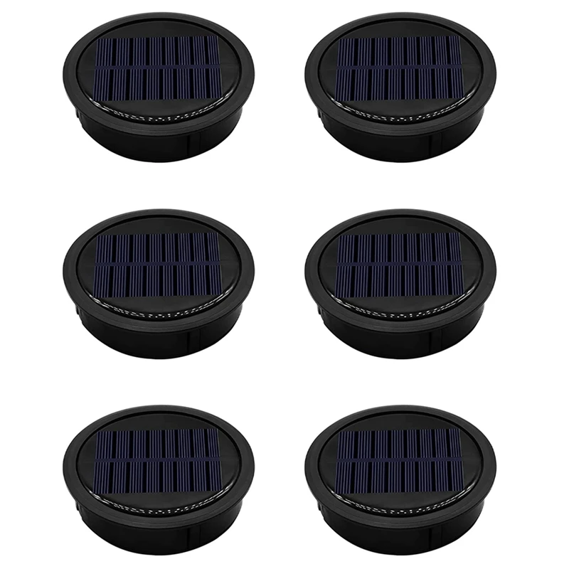 

6 Pack Big Solar Light Replacement Top For Outdoor Hanging Lanterns, More Powerful More Energy Efficient