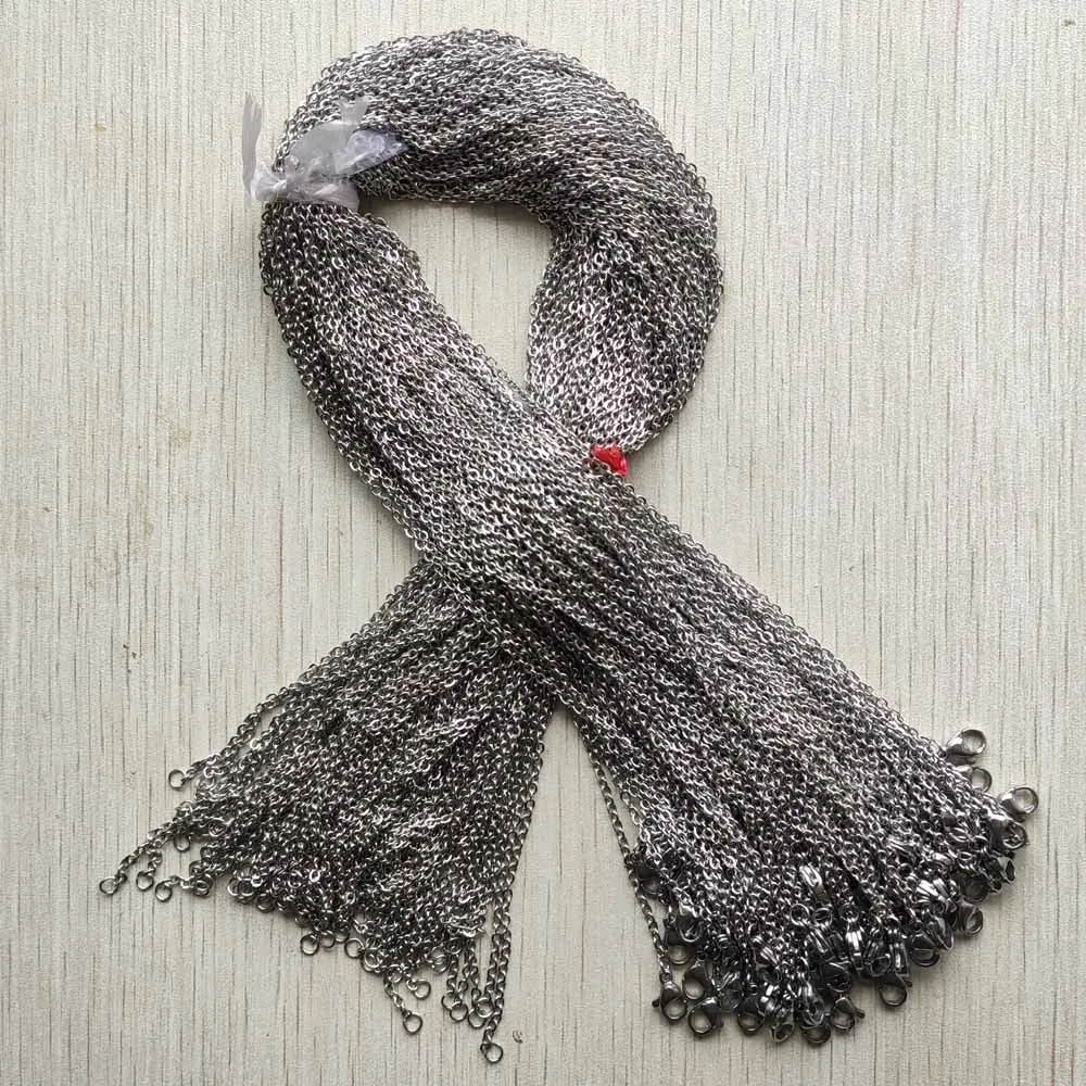

2mm width stainless steel Necklace rope 45cm Chain Lobster Clasp DIY Jewelry Accessories Wholesale 100pcs/lot free shipping