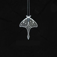 retro creative geometric animals pehdants necklaces for women boho fashion silver color moth chains necklace party jewelry