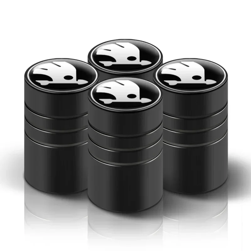 

4 шт. металлические автомобильные значки, колпачки для клапанов колес, автомобильные аксессуары для Skoda S Kodiaq Octavia 2 3 Yeti Karoq Rapid Fabia VII VRS