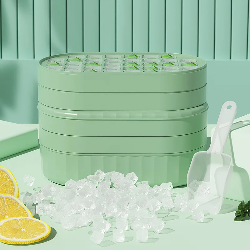 

Ice Cube Mold Large Capacity Ice Tray Household Ice Storage Ice Maker Refrigerator Ice Artifact with Lid Ice Cube Mold