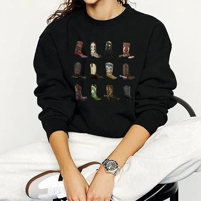 Толстовка Женская в западном стиле свободный винтажный свитшот бохо Техасский