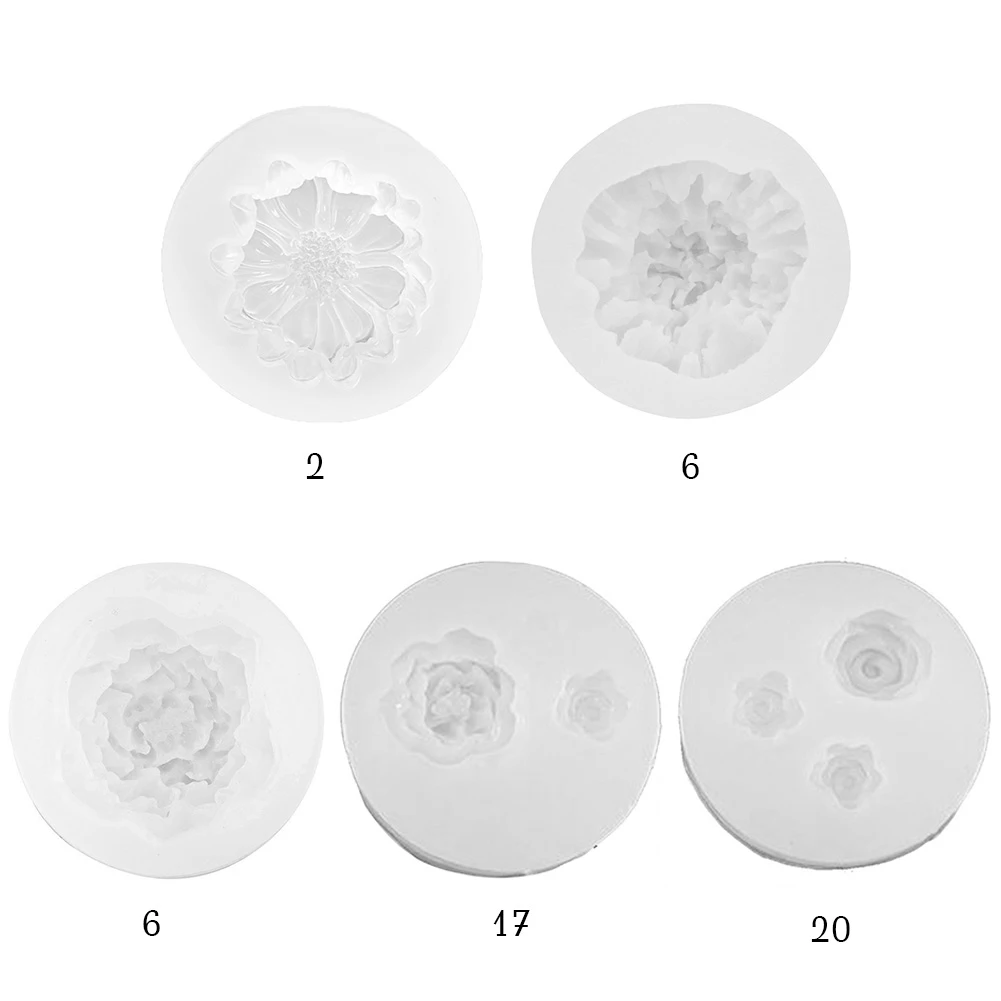 

Силиконовая форма в форме цветка из смолы, «сделай сам», клейкая зеркальная форма, силиконовые аксессуары для кристаллов, ремесло для украш...