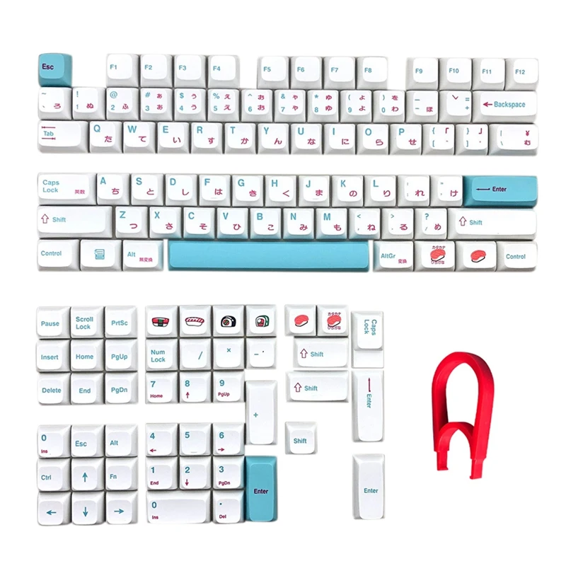 

Колпачки для клавиш 121 клавиш PBT XDA, персонализированные колпачки для клавиш в японском стиле, для механической клавиатуры Cherry MX Switch