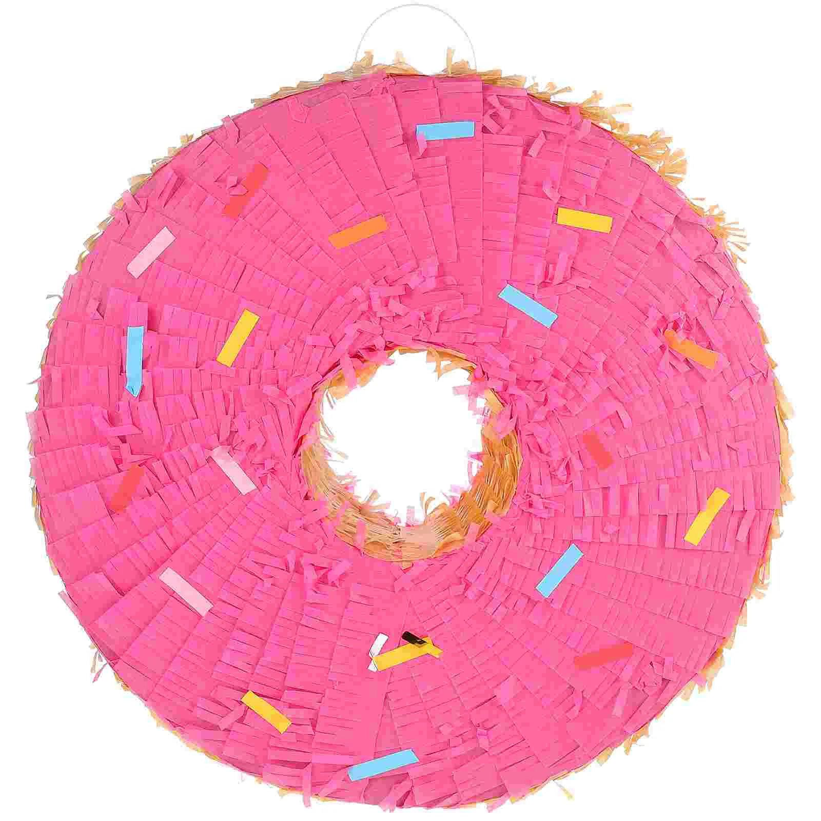 

Pinata Toy Party Donut Pinatas Supplies Paper Big Filler Birthday Summer Filled Sugar Shower Game Funny Baby Candy