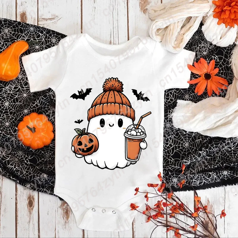 Повседневный комбинезон с принтом Призрака Хэллоуина для маленьких девочек и
