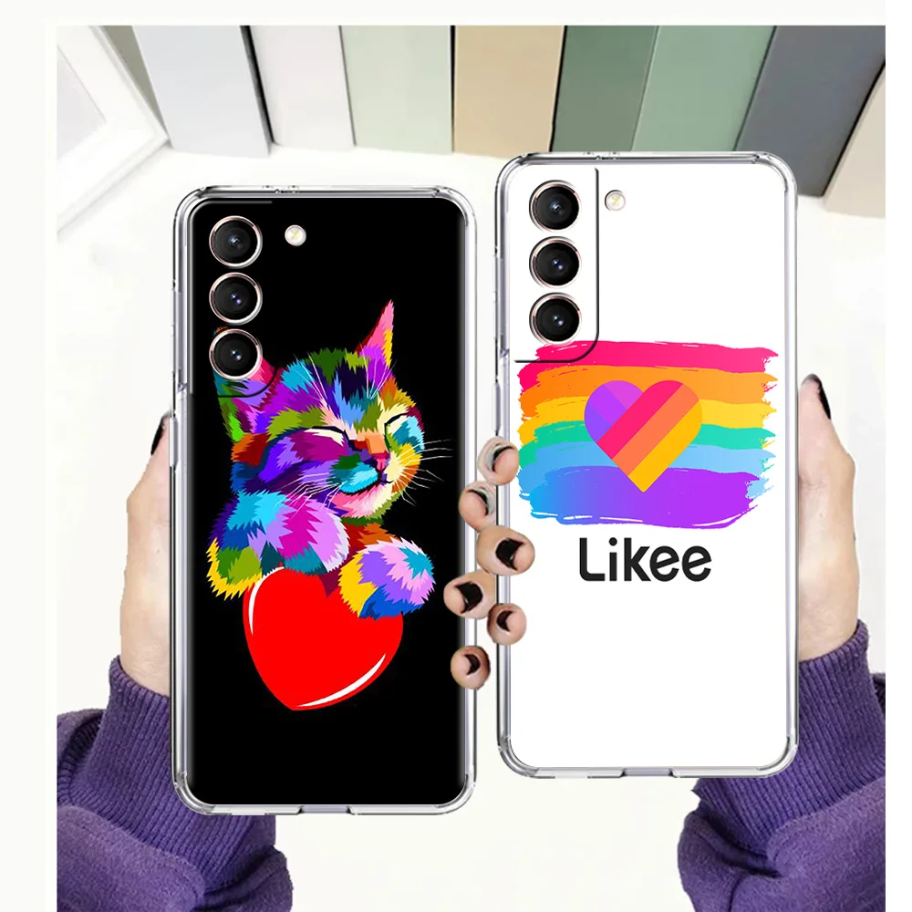 

Likee Funny Cat Bear Love Transparent Soft Cover for Samsung Galaxy A13 A22 A52S A52 A72 A51 A71 A41 A31 A21 A11 A01 5G TPU Case