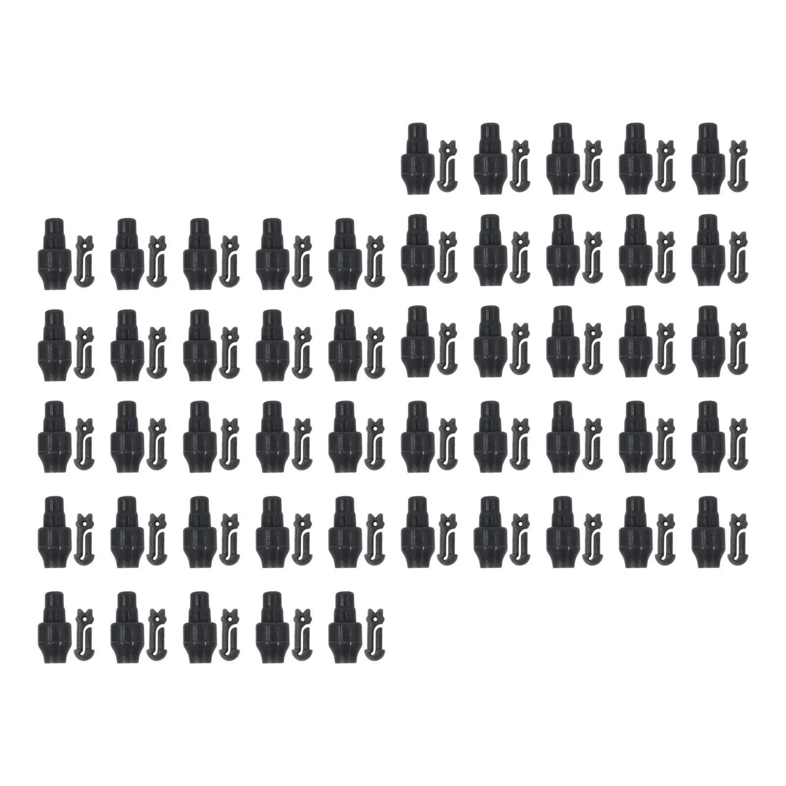 

50 штук, встроенный метод кормушки, соединитель для ловли карпа, метод фидера, Соединитель с крючками, бусины, стопорные бусины для озерной и океанской рыбалки