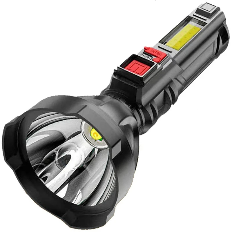 

LED Flashlight Strong Light USB Rechargeable Long-Range Light Portable Floodlight Emergency Light Multi-Function