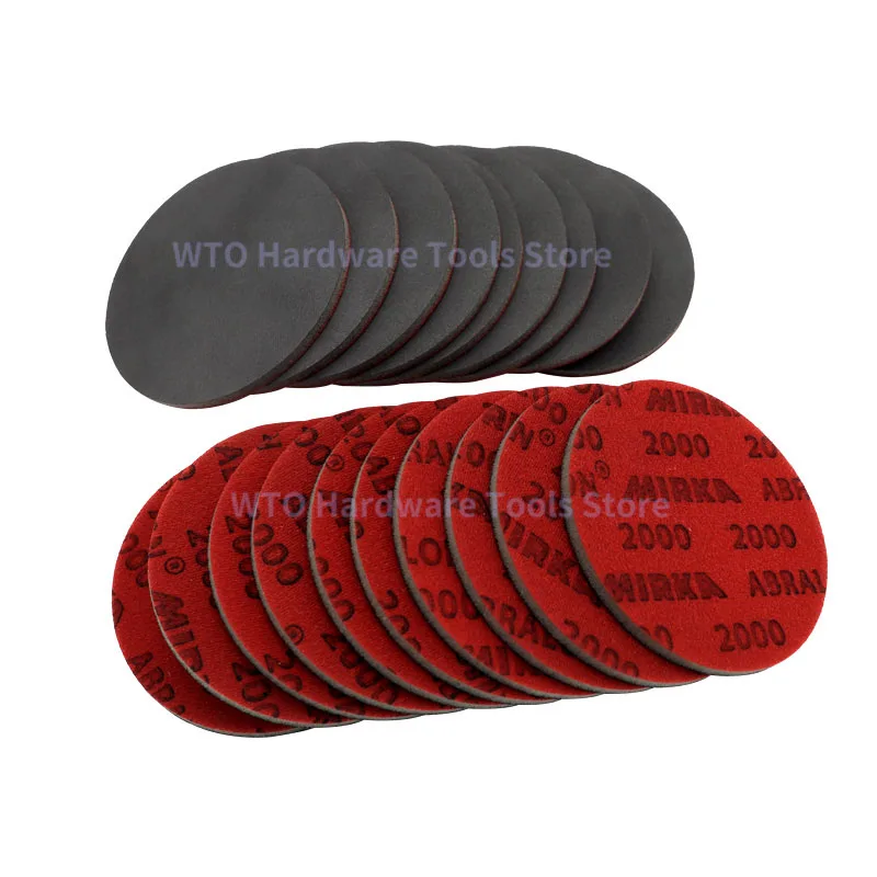 

10 шт. Abralon, 5-дюймовая губчатая наждачная бумага, пенопластовая крючка и петля, круглая наждачная бумага, зернистость 180-4000, ручка для стекла, автомобильная