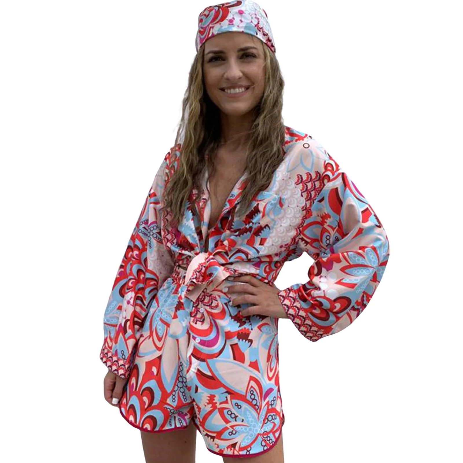Женские атласные комплекты в пляжном стиле
