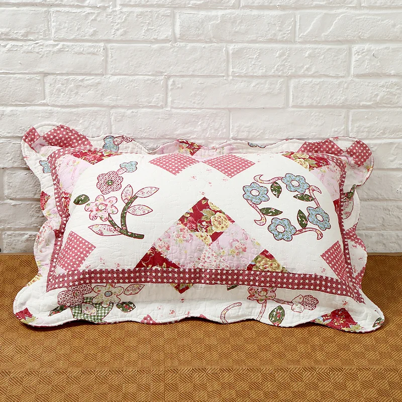 

Decorative Pillowcase for Bed Throw, Pastoral Flower, Anti-Mite, Anti-Bacterial Quilt Cotton Comfortable Pillow Cover, Bedroom