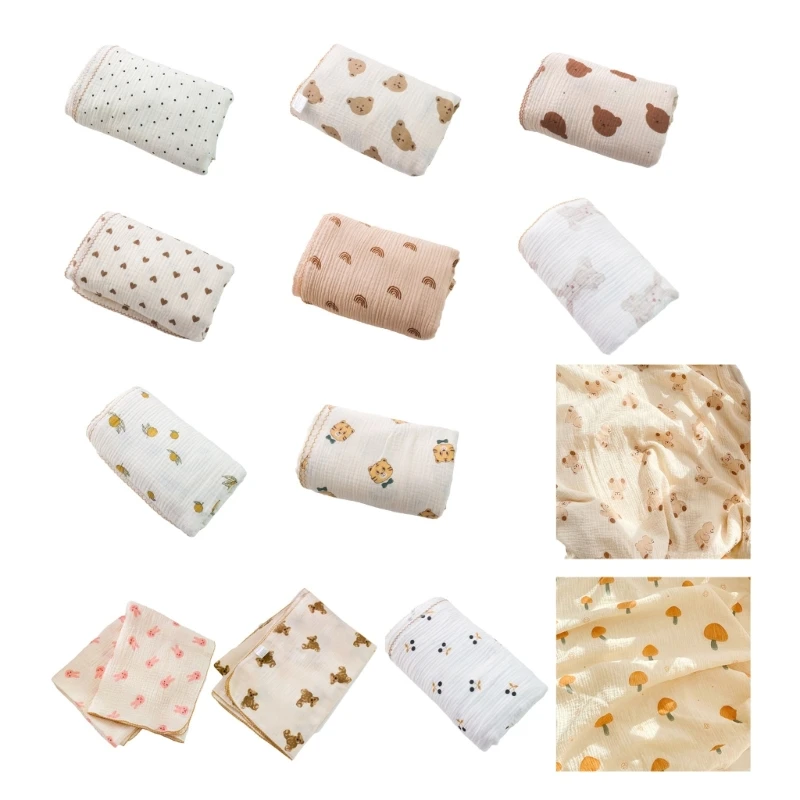 

Q81A Swaddle Blanket 2 Layers Cotton Gauze Baby Air-conditions Blanket Newborn Quilts for Infant Toddler Boy and Girl