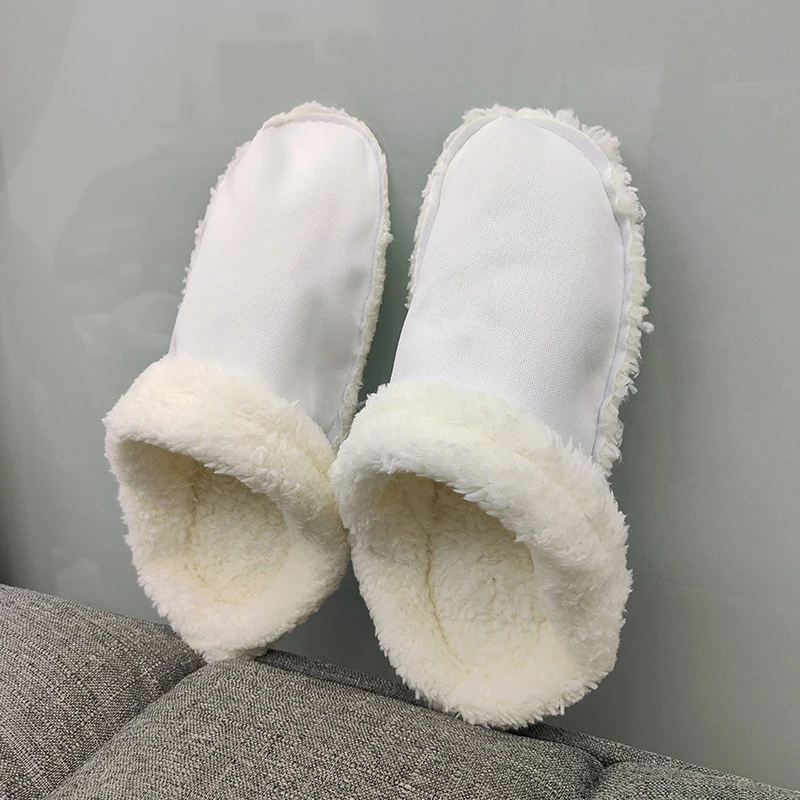 

1Pair Removable Cotton Sleeve Insoles Inserts For Fur Lined Shoes Clogs Slippers Plush Liner Winter Warm Shoe Cover