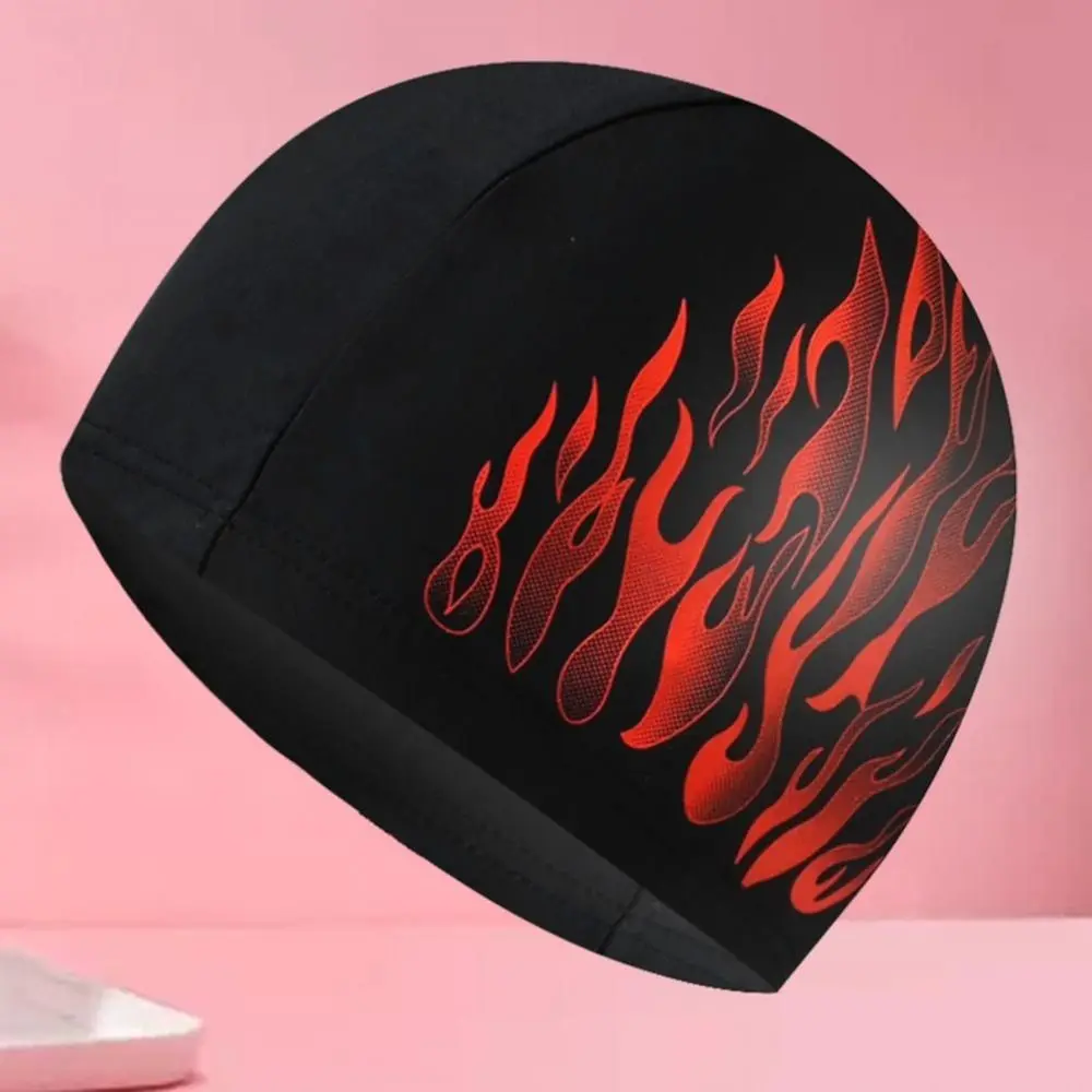 

Swimming Accessories Tear-resistant Flame Style Sunscreen Summer Diving Hats Bathing Hat Swimming Hat Swimming Cap