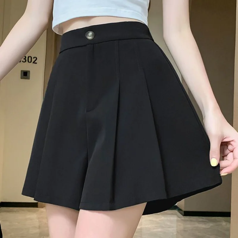 

Baggy Womens Shorts Boxer Loose Pleated Black Pleat Short Pants for Women To Wear Offer Free Shipping Vintage Aesthetic XL Hot