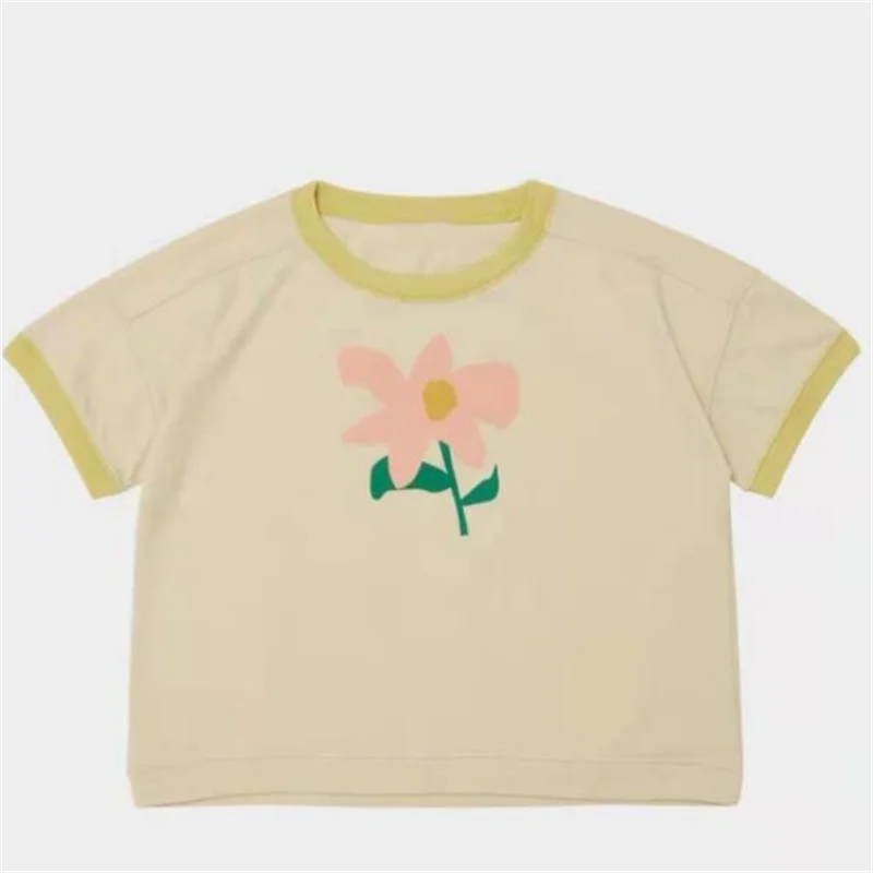 

Girls Print Fashion Casual Flower T-Shirt