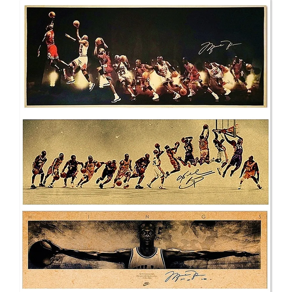 

Винтажный постер в виде баскетбольной звезды на стену, Ностальгический ретро-поклонник баскетбола, коллекционный подарок, спортивный постер, картина для домашнего декора